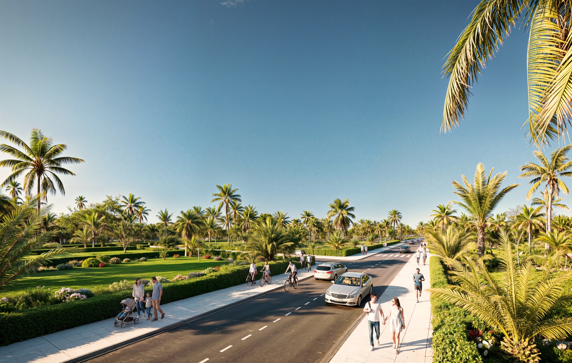 L'avenue plantée de Naïa Hills